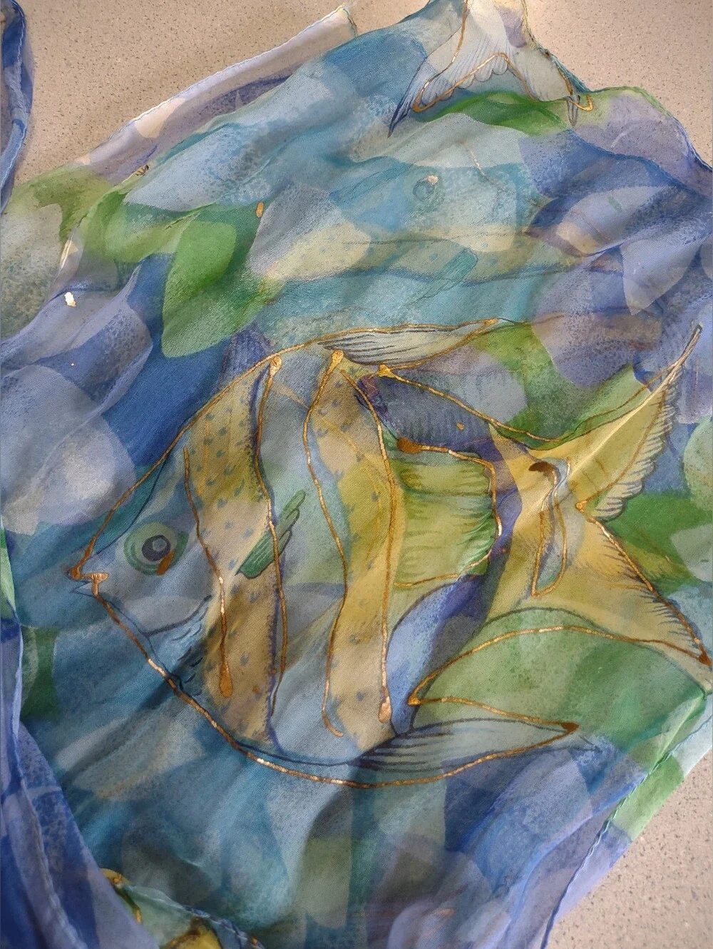Painted Silk Scarf